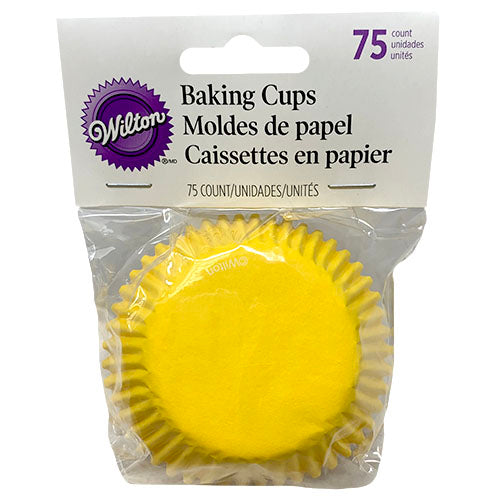 WILTON BAKING CUPS 75CT-YELLOW