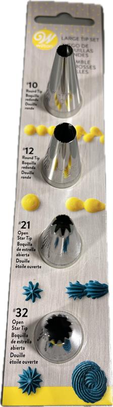 SP WILTON LARGE TIP SET 4CT