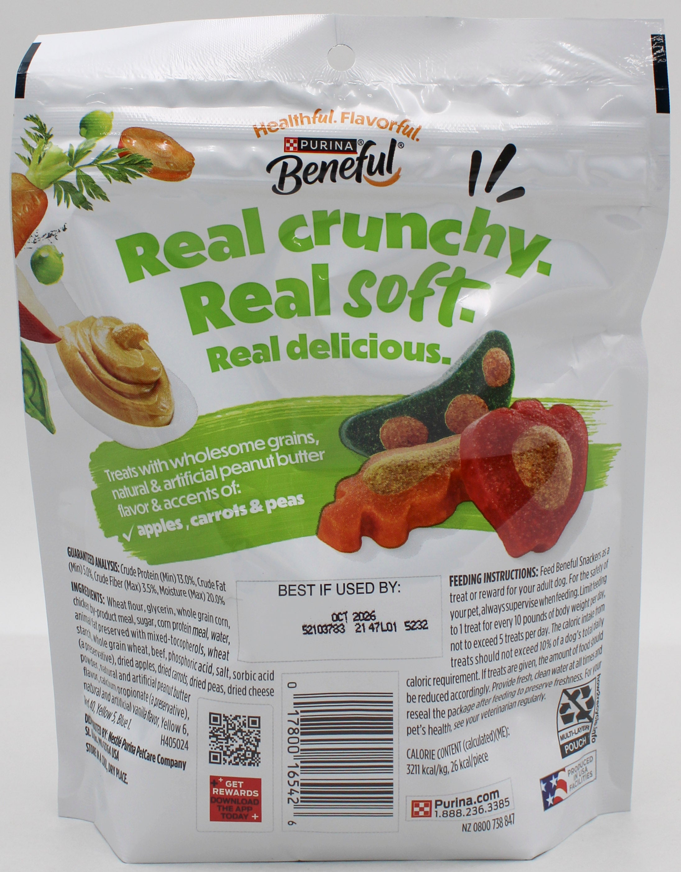 PURINA BENEFUL BAKED SNACKERS PEANUT BUTTER 9.5oz BB 10.31.2026 NI