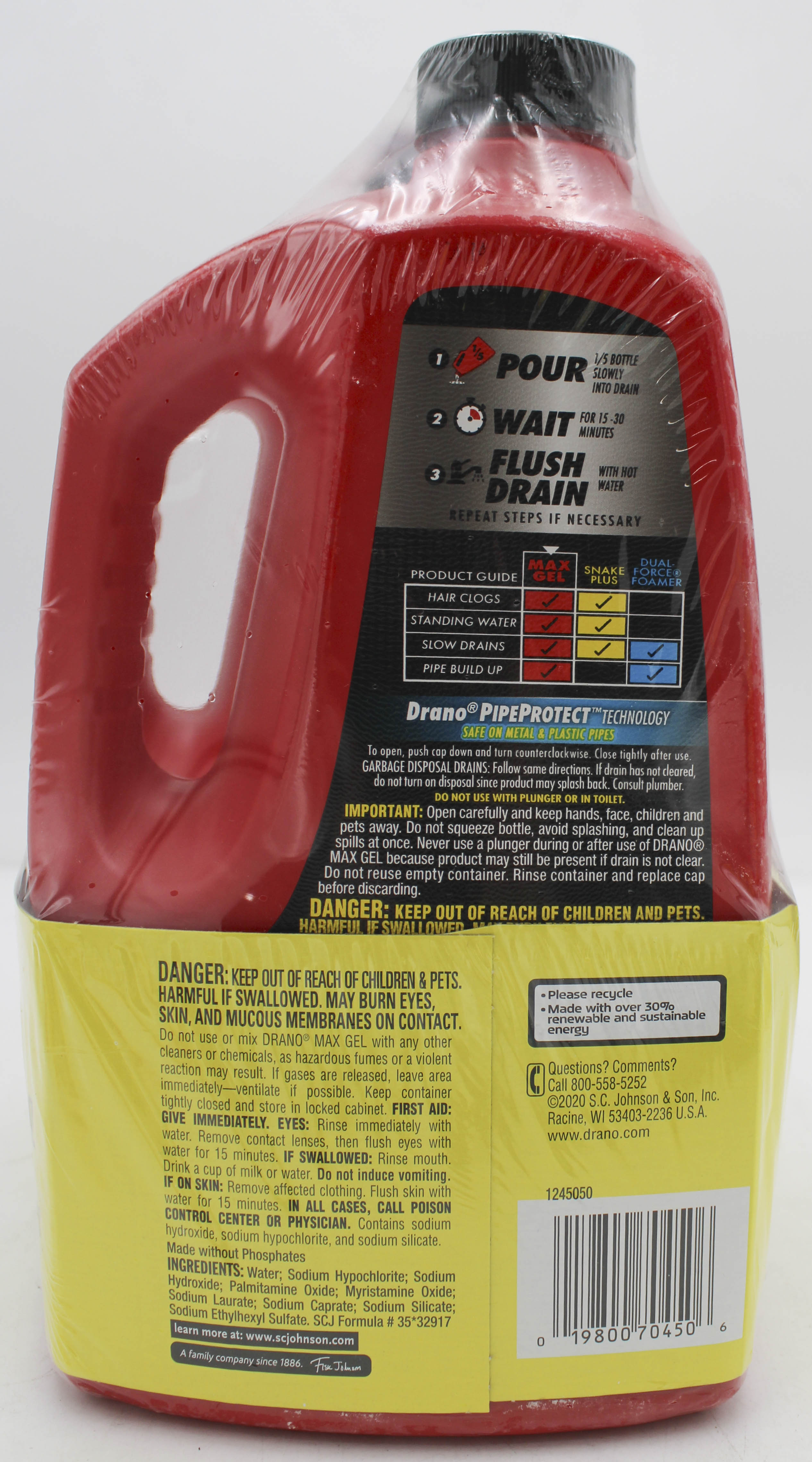 SP DRANO MAX GEL 80OZ VALUE PACK PRO STRENGTH 2CT