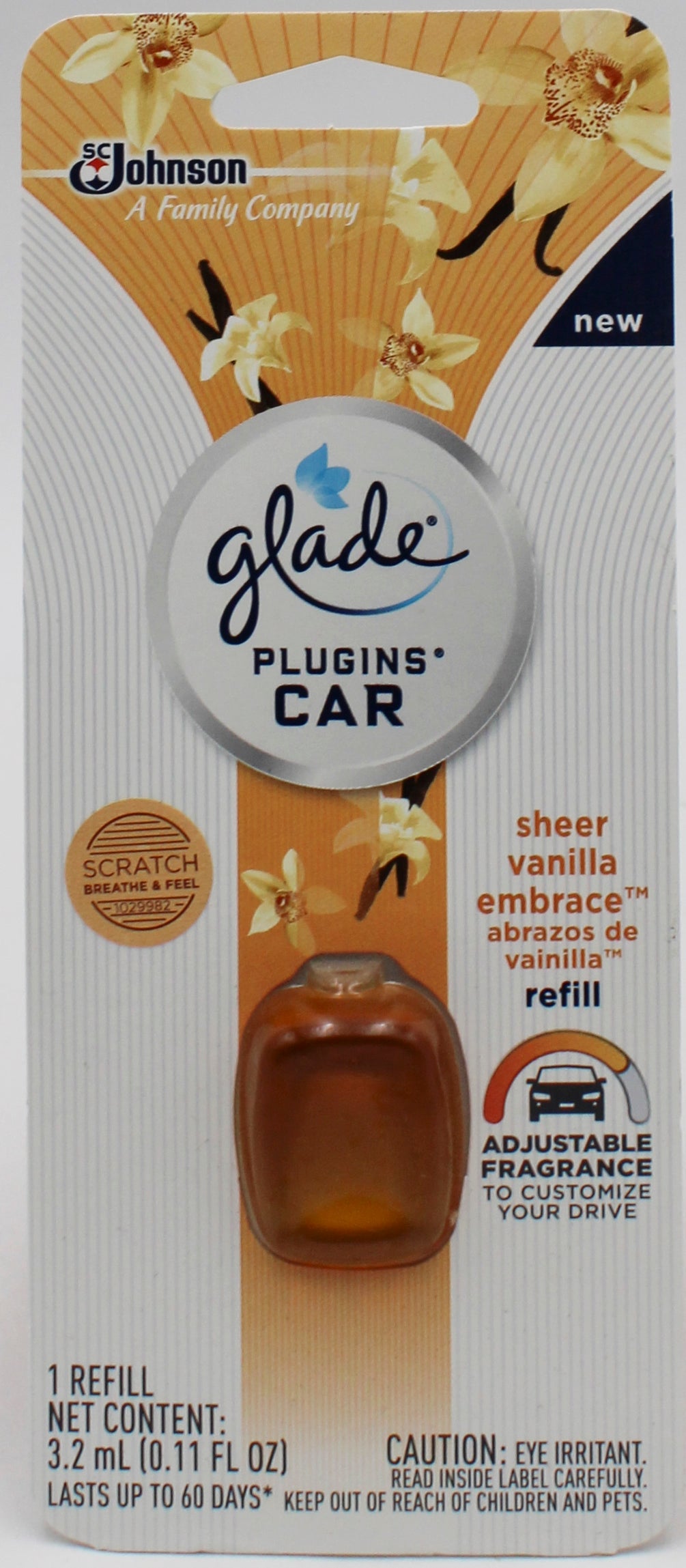 SP GLADE CAR FRESHENER REFILL .11oz-VANILLA EMBRACE