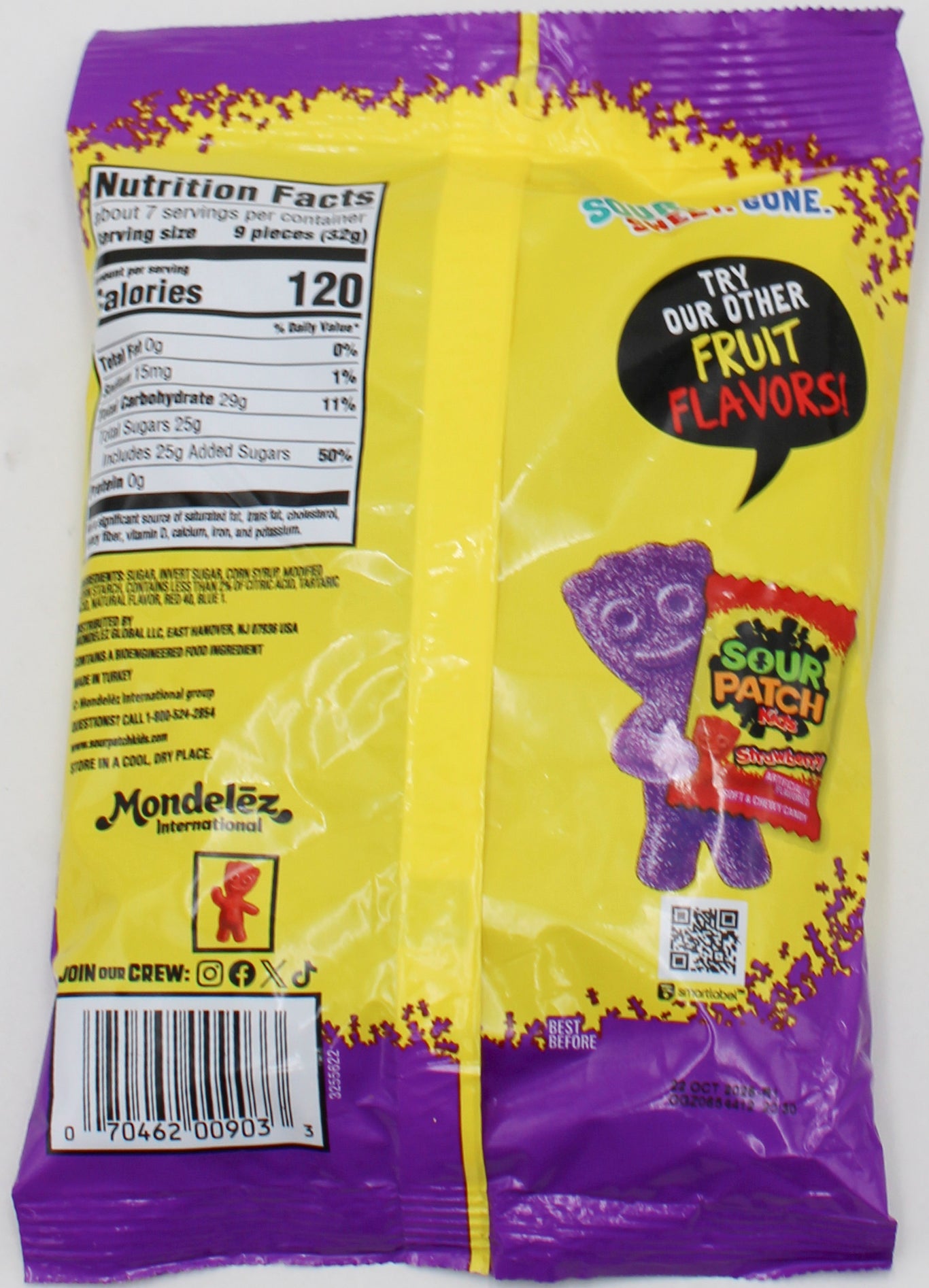 SOUR PATCH KIDS GRAPE 8.02 Oz BB 10/22/26