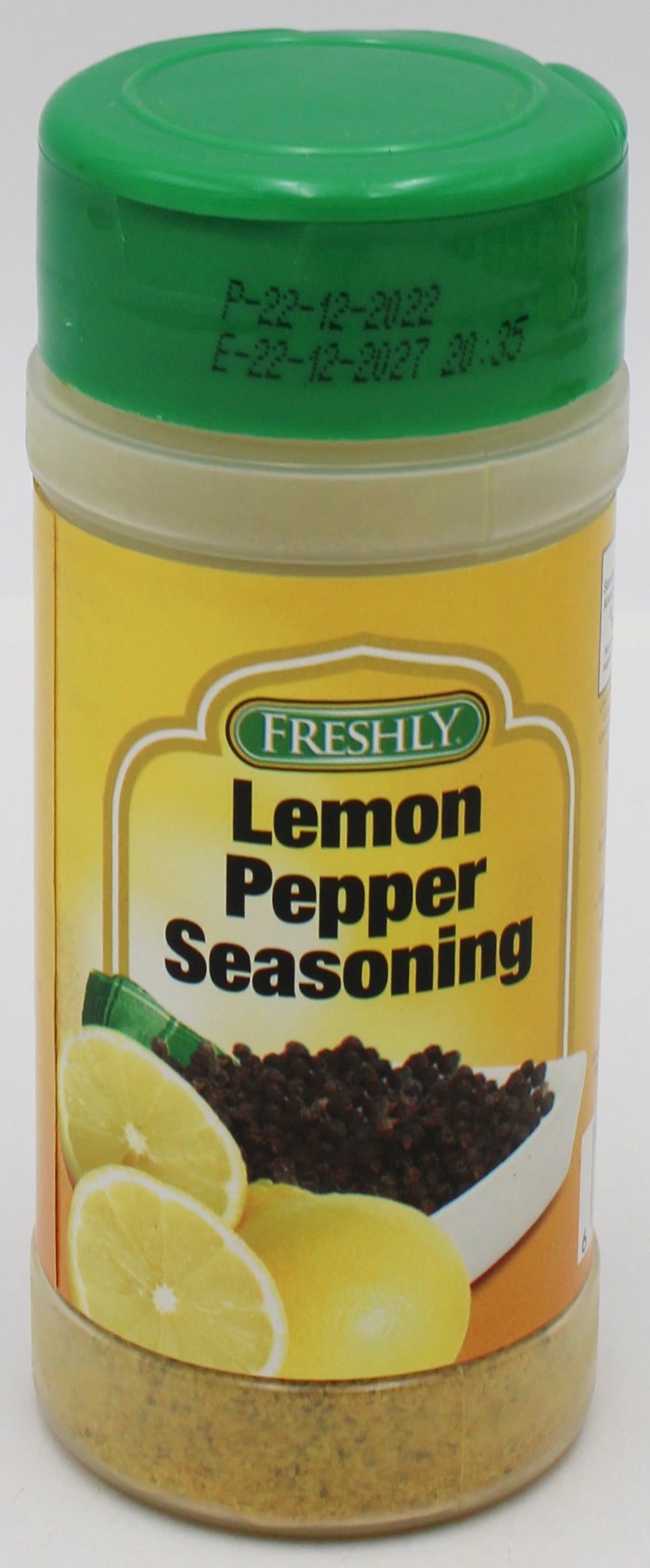 FRESHLY LEMON PEPPER SEASONING 3 Oz BB 12/22/27.