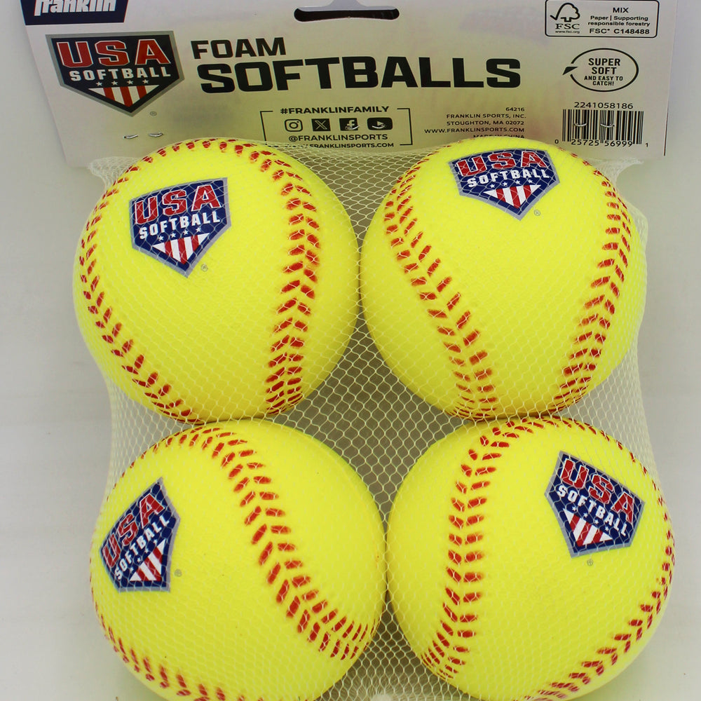 FRANKLIN USA FOAM SOFTBALLS 4 PK