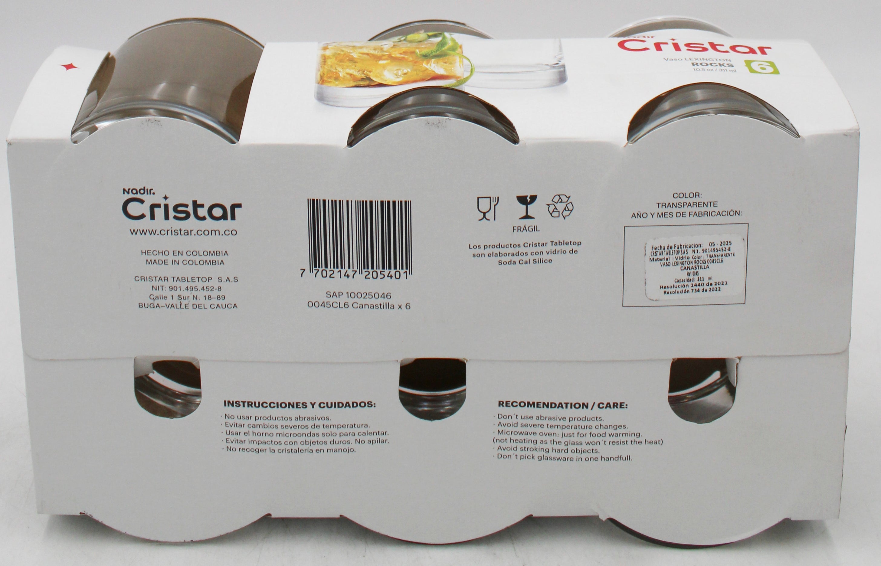 NOVA BEVERAGE GLASS SLEEVE SET 6ct 12oz