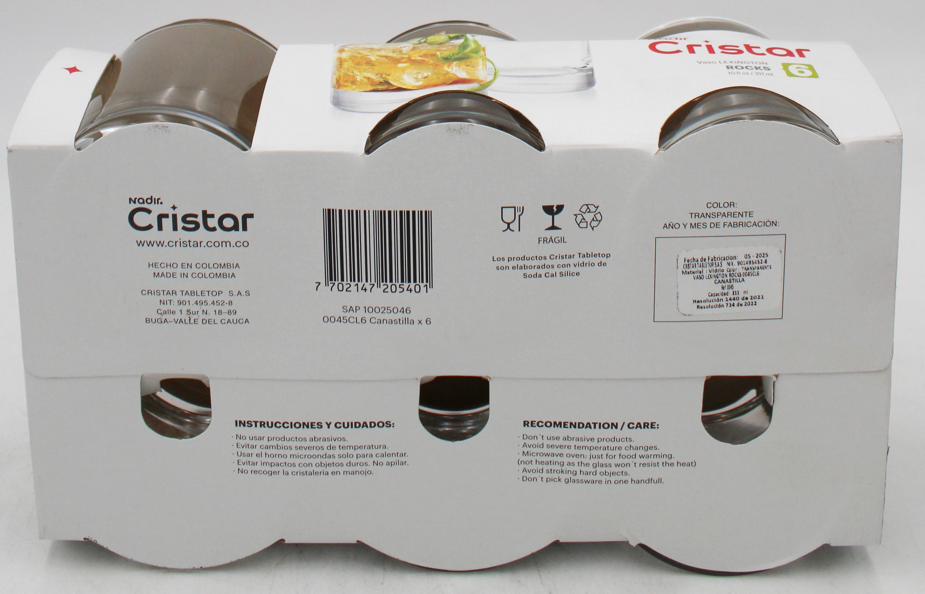 NOVA BEVERAGE GLASS SLEEVE SET 6ct 12oz