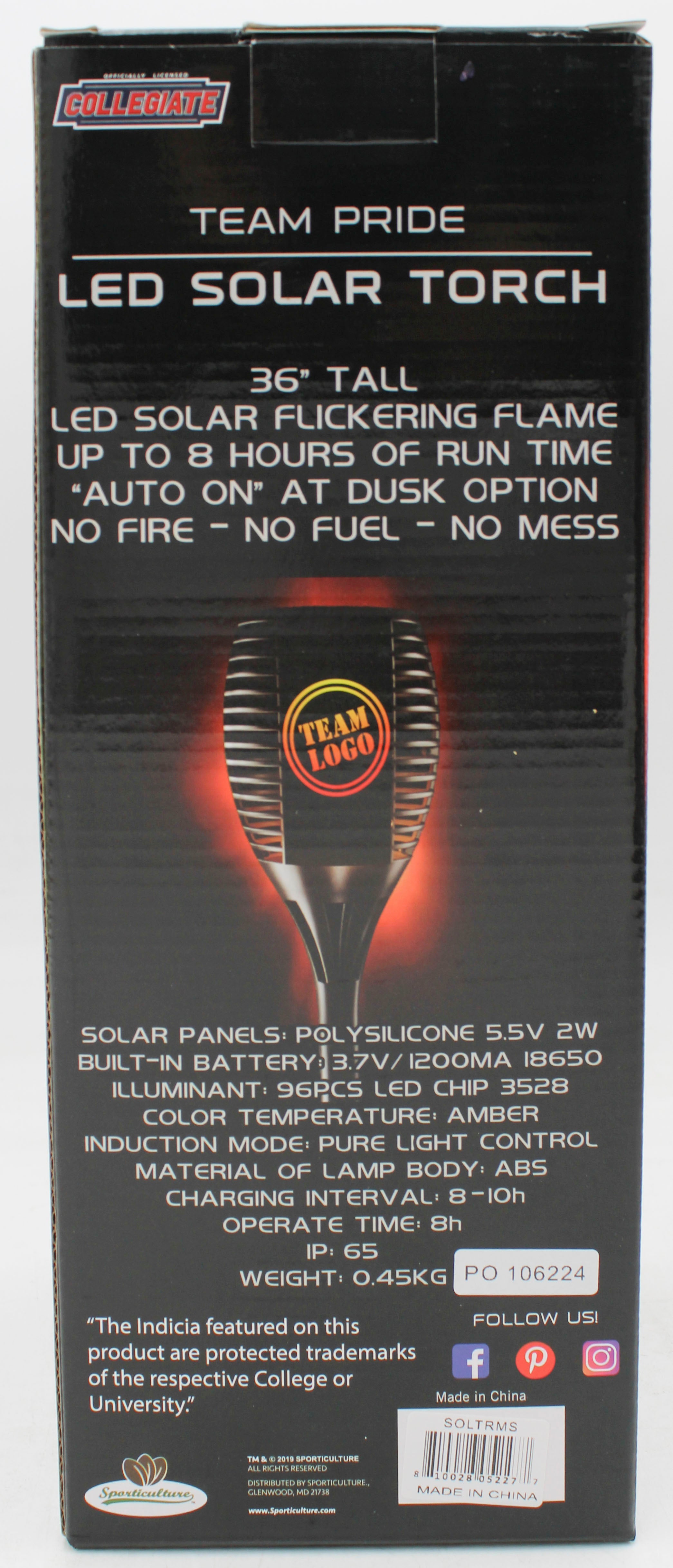 MISSISSIPPI OLE MISS LED SOLAR TORCH  36"