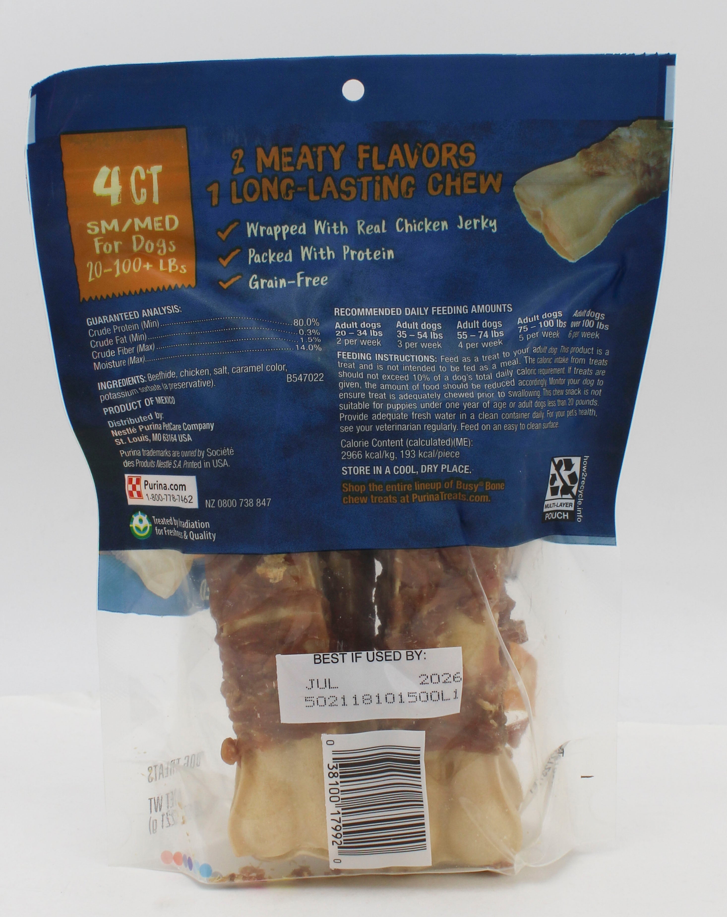BUSY BONE JERKY WRAPS S/M 7.78oz BB 7.31.26 NI