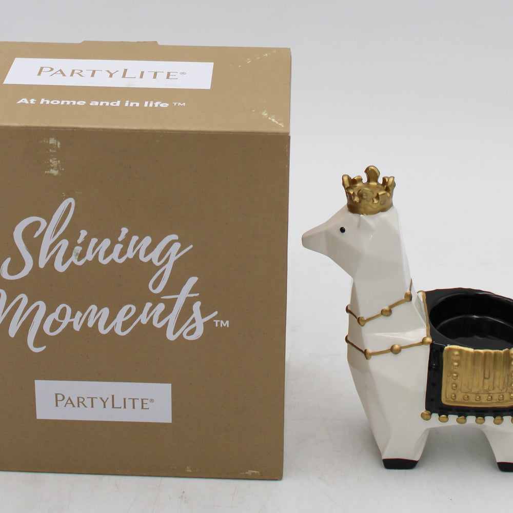 PARTYLITE ORIGAMI LLAMA TEALIGHT HOLDER 5"W x 6"H