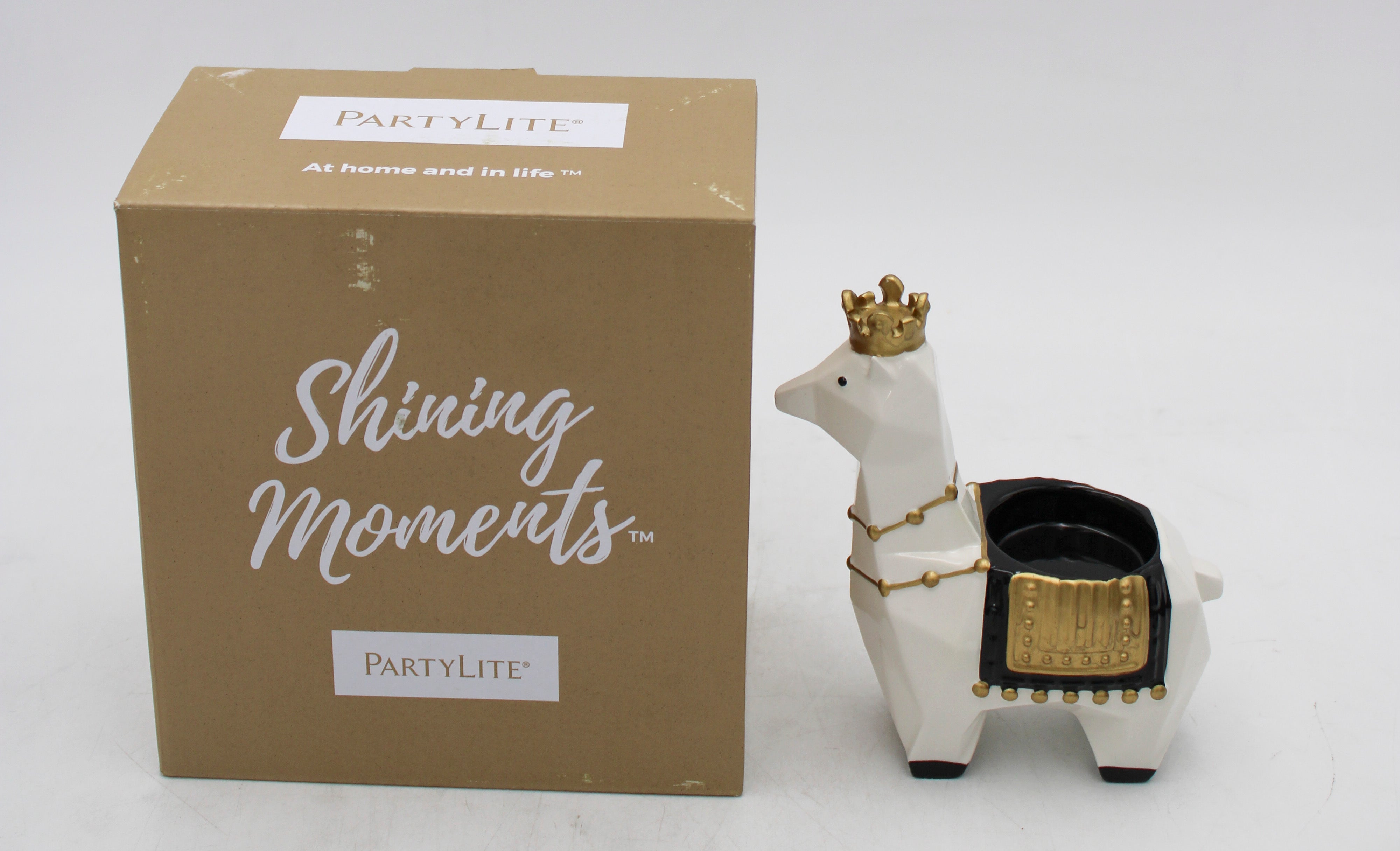 PARTYLITE ORIGAMI LLAMA TEALIGHT HOLDER 5"W x 6"H