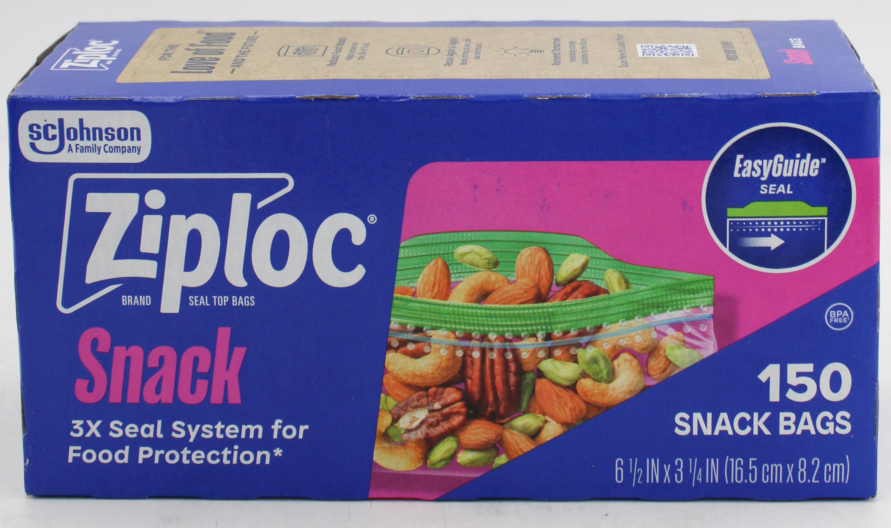 SP ZIPLOC BAG 150CT SNACK