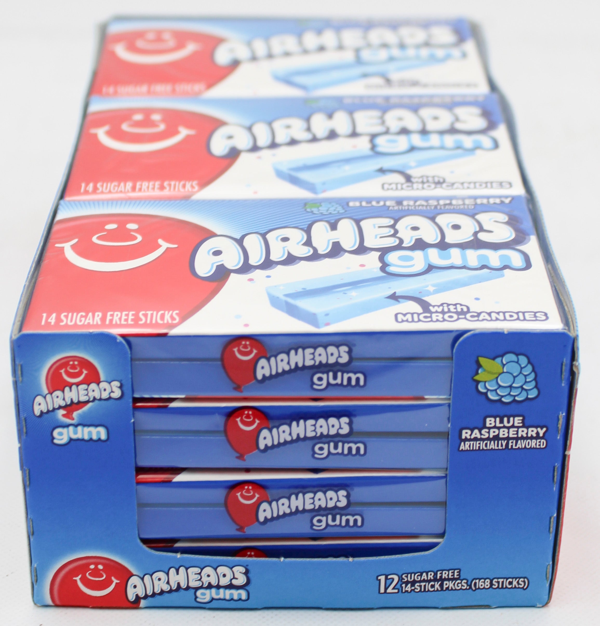 AIRHEADS GUM BLUE RASPBERRY 14 STICK BB 1/31/27 NI
