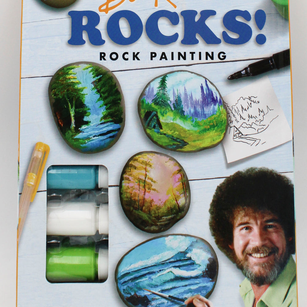 BOB ROSS ROCKS ROCK PAINTING KIT 48pg