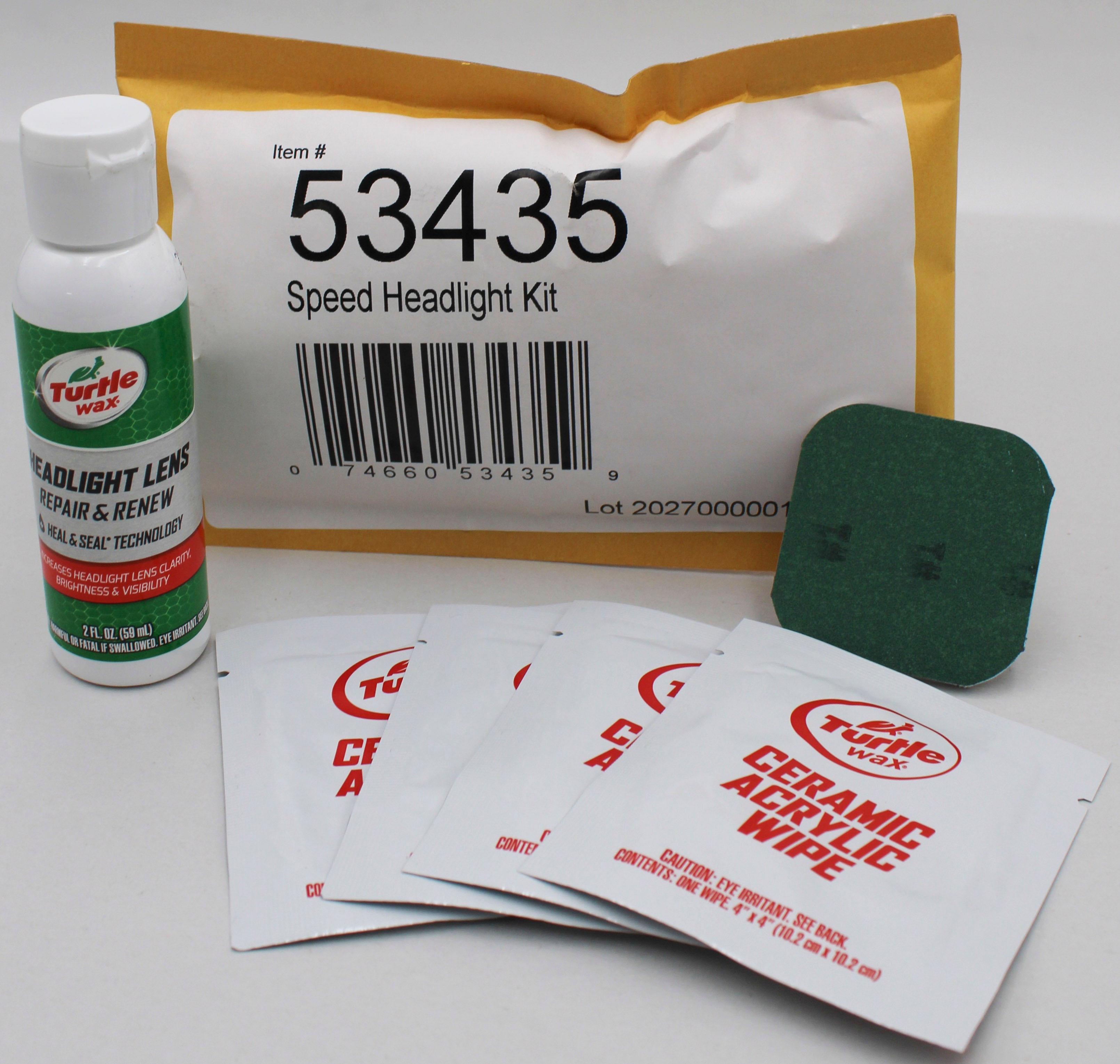 Turtle Wax Speed Headlight Lens Restorer Kit 2oz