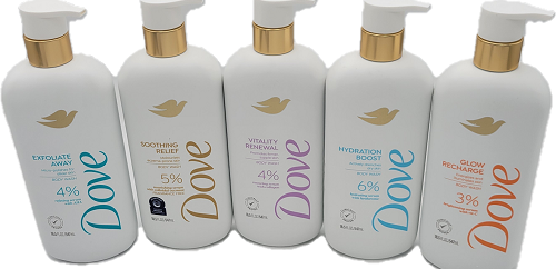DOVE BODY WASH 20CT 18.5oz ASSORTED