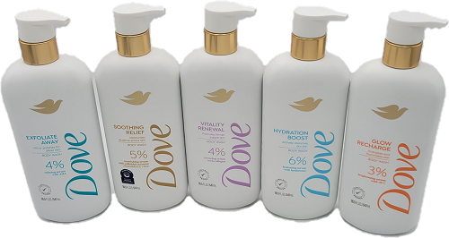 DOVE BODY WASH 20CT 18.5oz ASSORTED