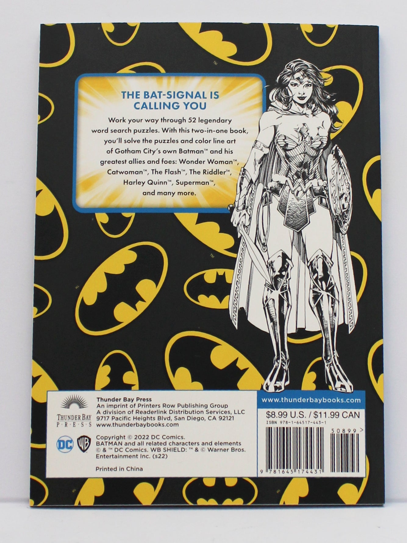 BATMAN WORD SEARCH AND COLORING BOOK 120pg