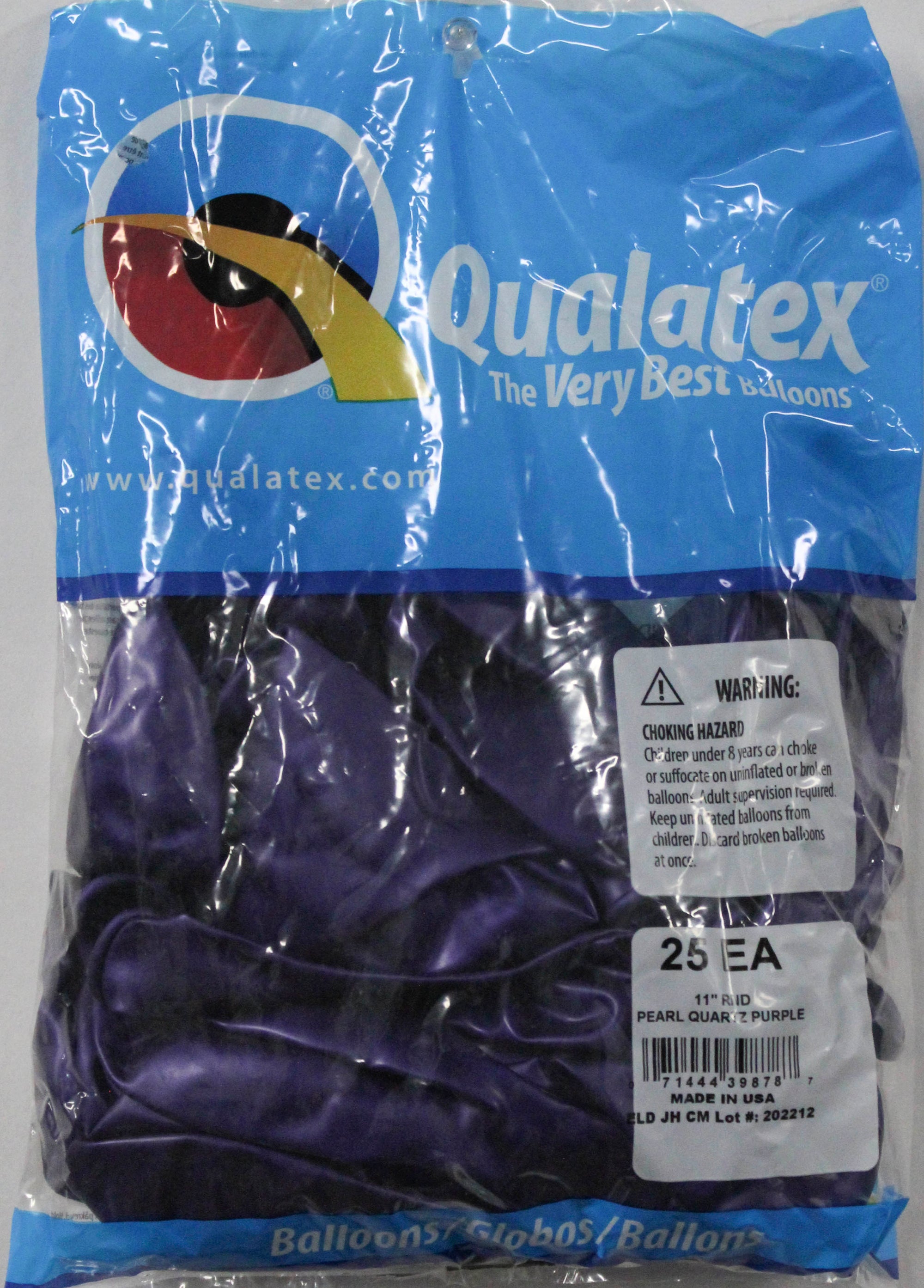 11" RND QX LATEX PLAIN 025CT PEARL QUARTZ PURPLE