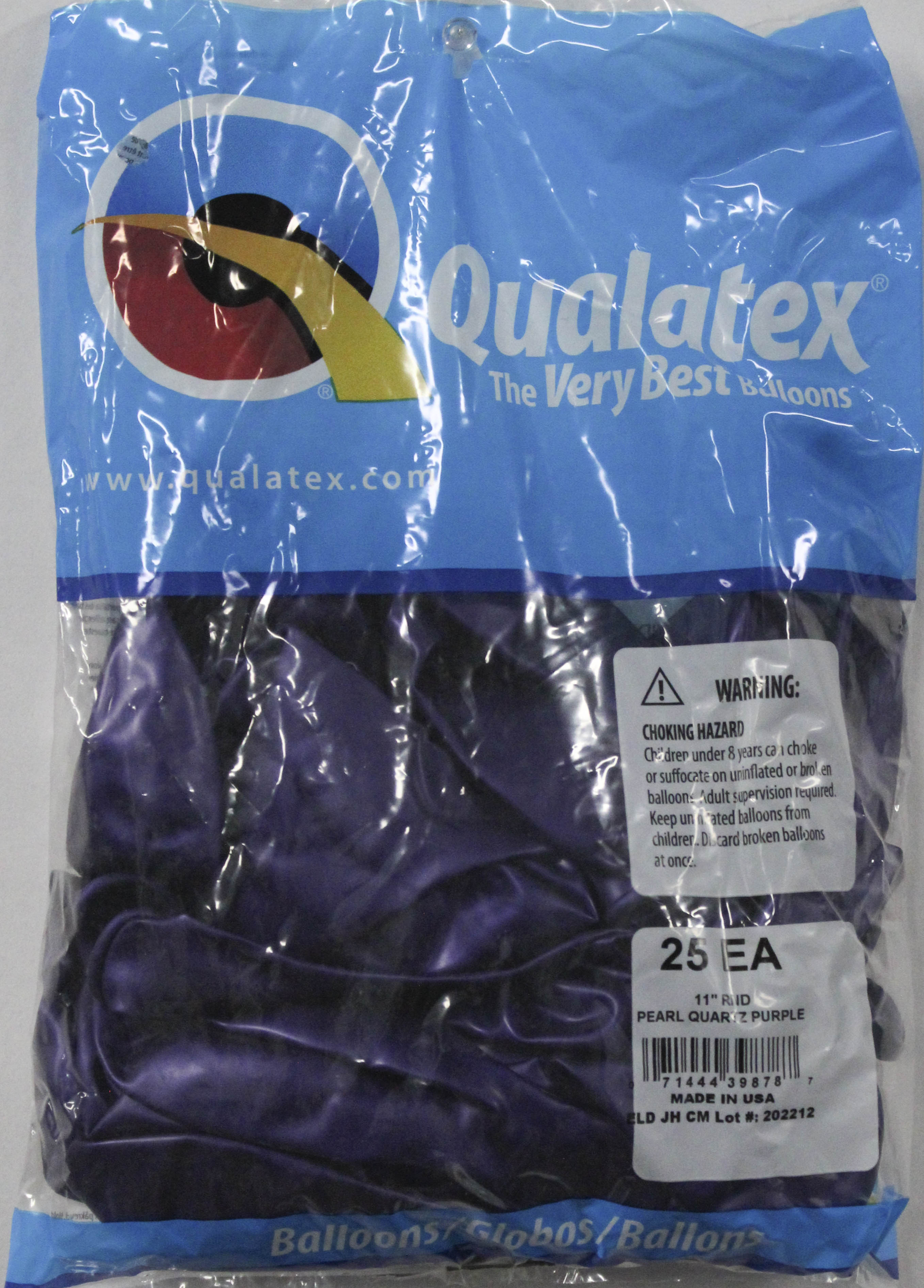 11" RND QX LATEX PLAIN 025CT PEARL QUARTZ PURPLE