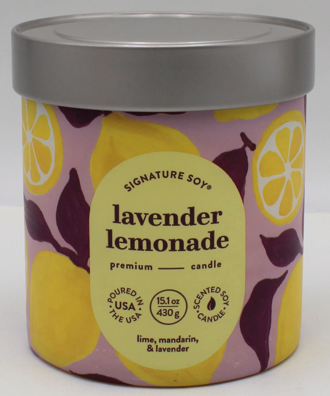 SIGNATURE SOY JAR CANDLE LAVENDER LEMONADE 15.1oz