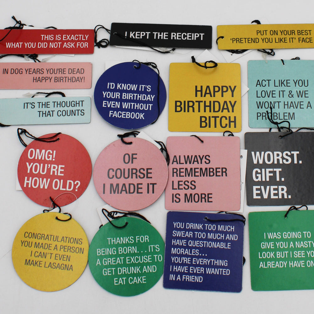 SAY WHAT? 68PC GIFT TAGS - ASSORTED