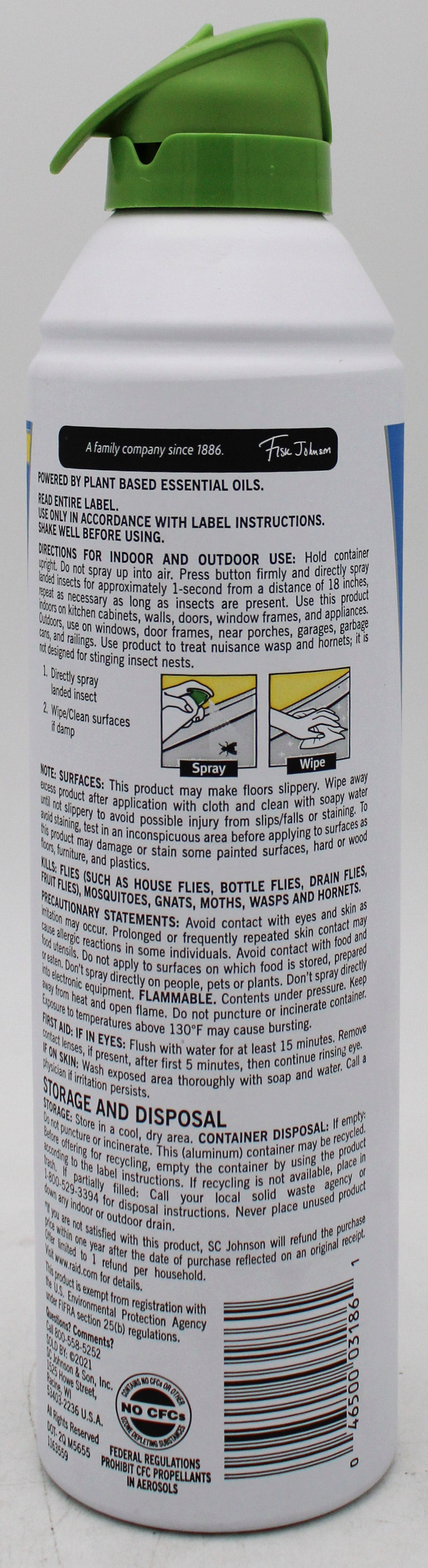 RAID ESSENTIALS FLYING INSECT KILLER 10oz US