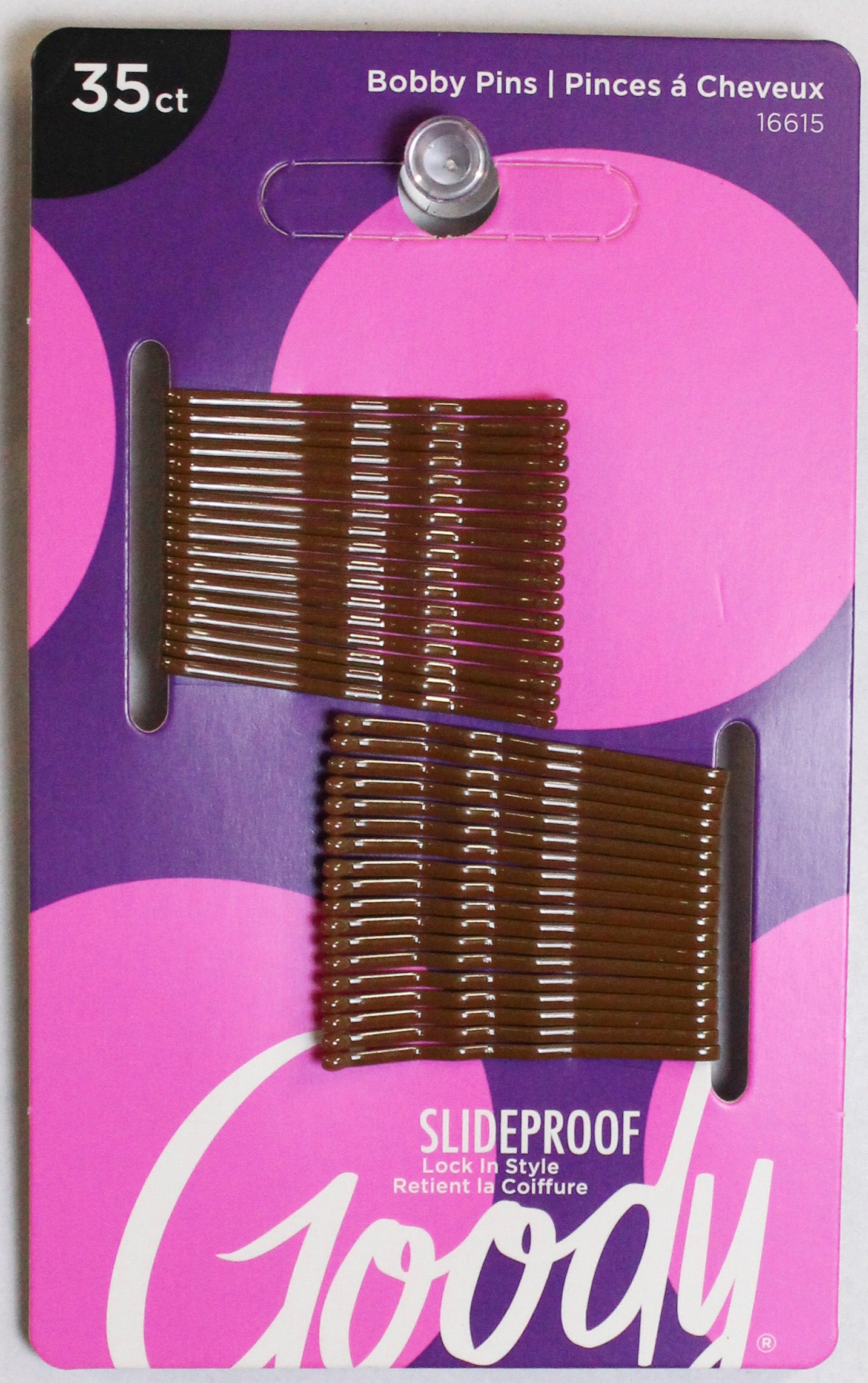 GOODY BOBBY PINS BASIC MINI BROWN 35ct NI