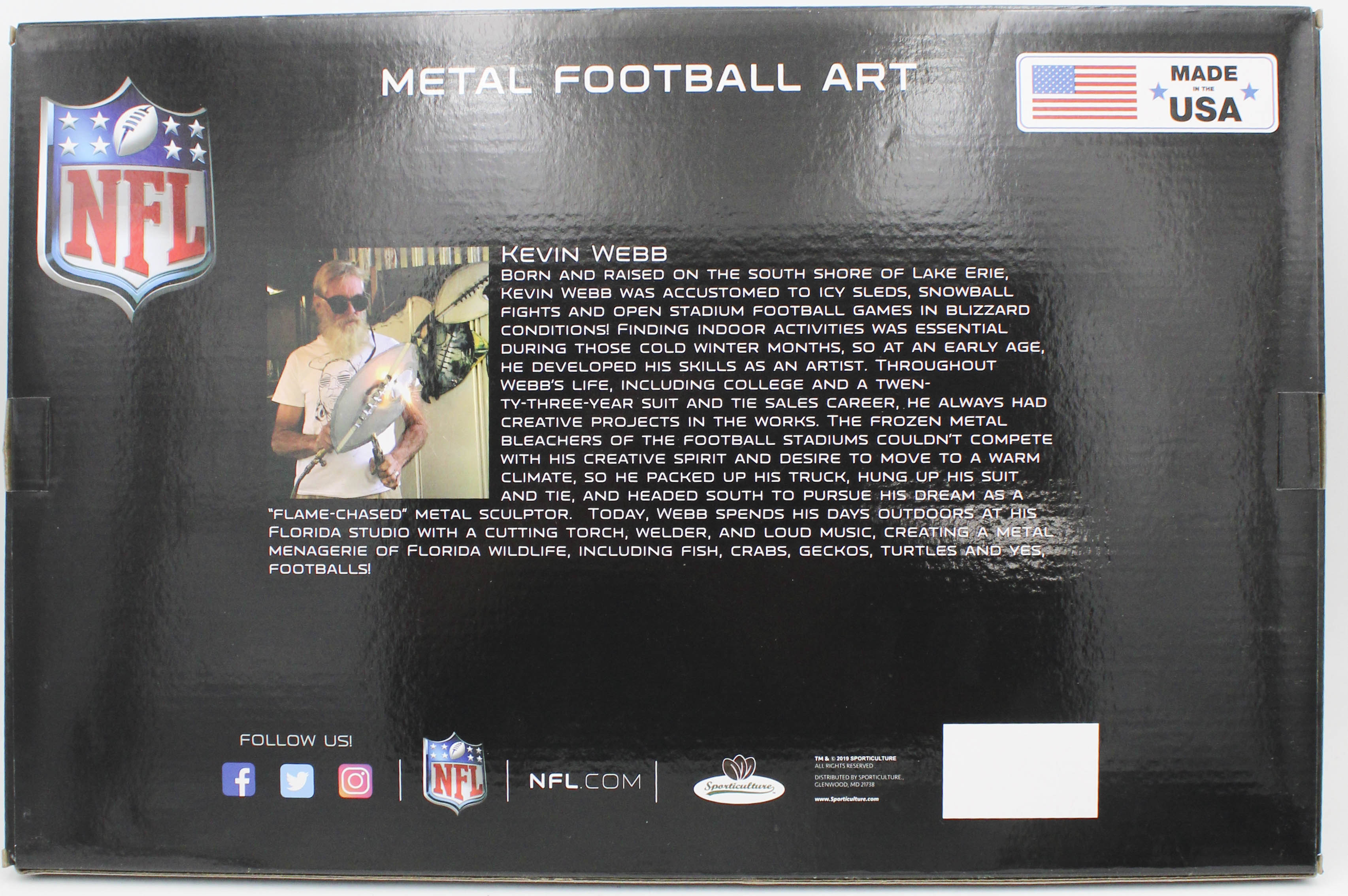 NFL LOS ANGELES RAMS METAL FOOTBALL ART