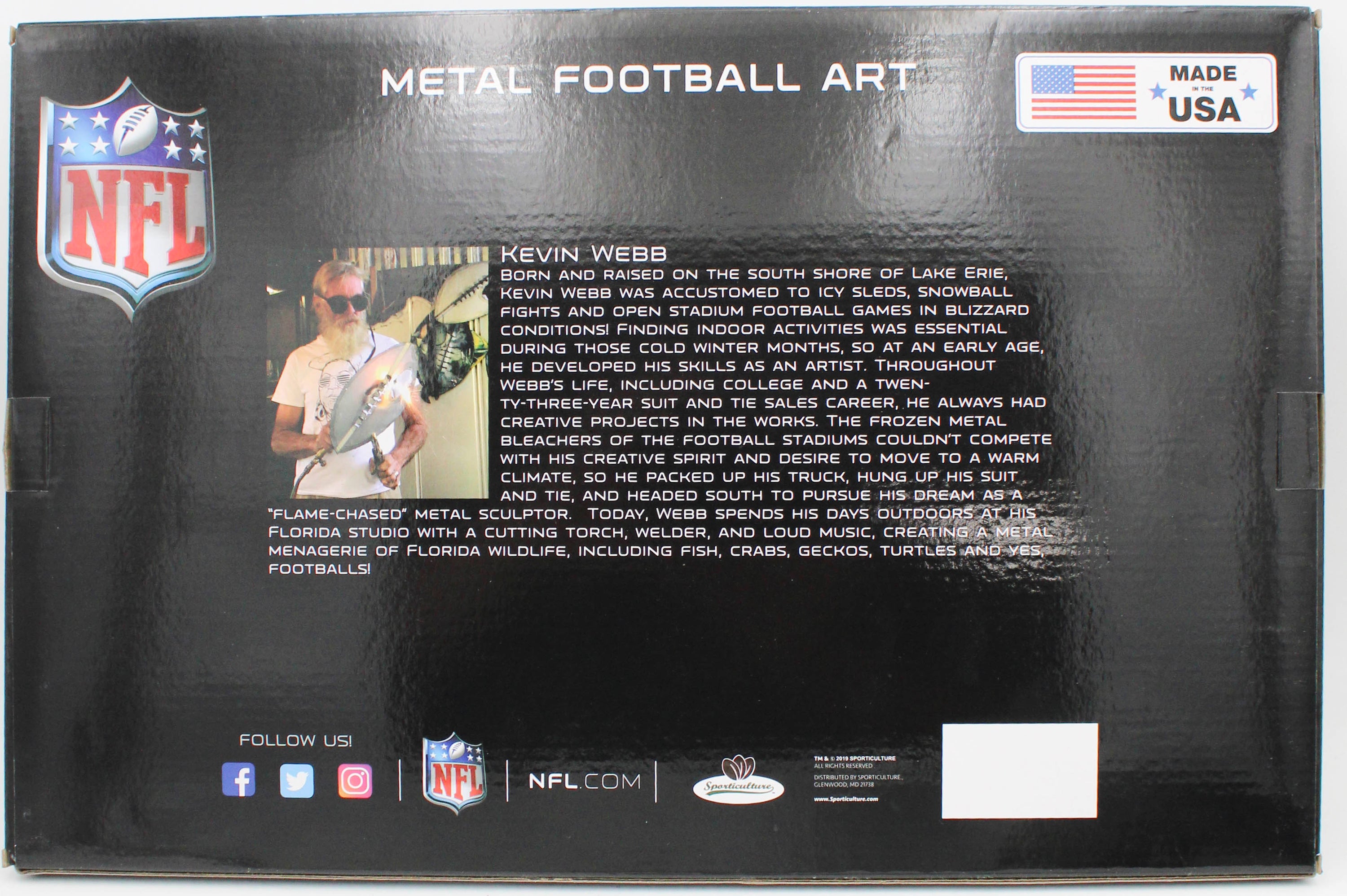 LOS ANGELES RAMS METAL FOOTBALL ART