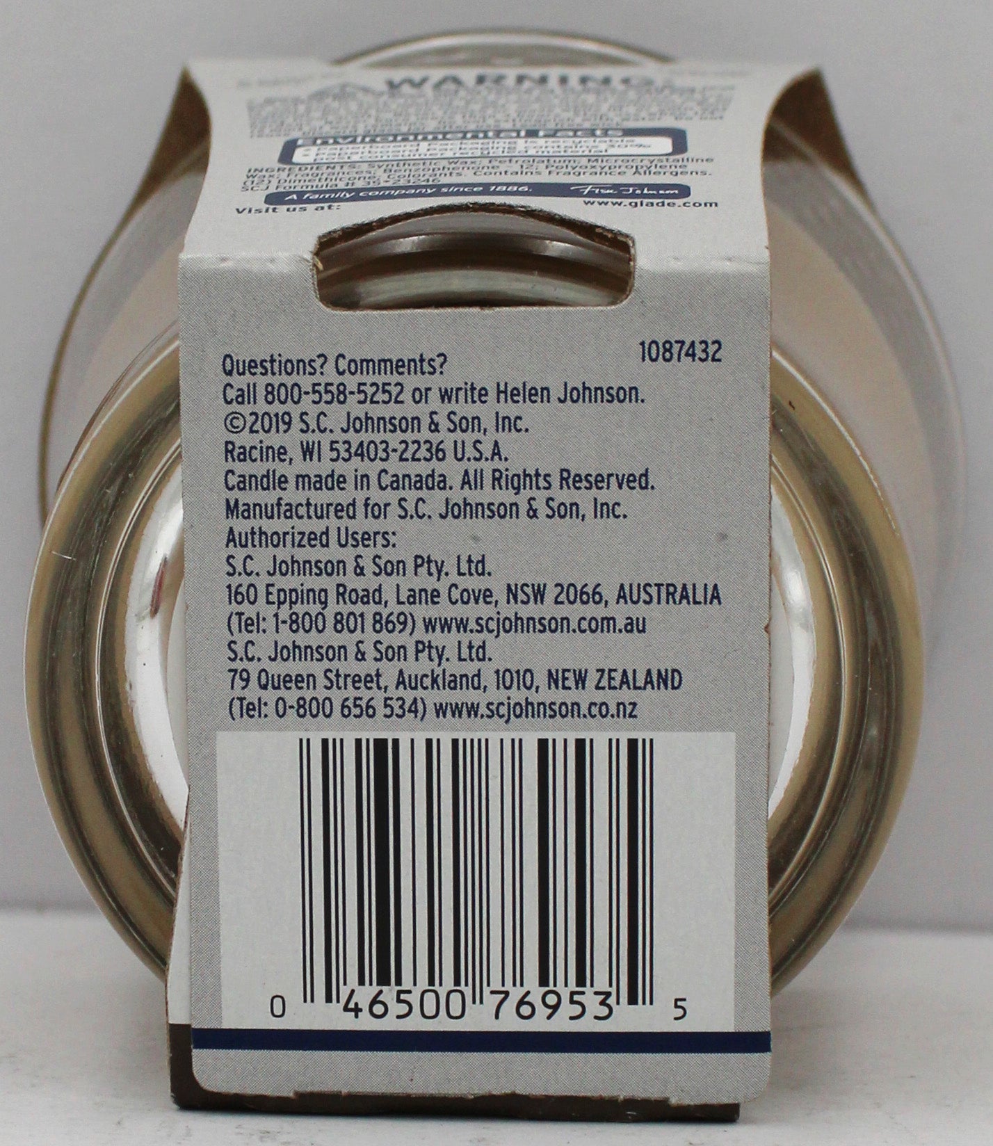 GLADE CANDLE CASHMERE WOODS 3.4oz