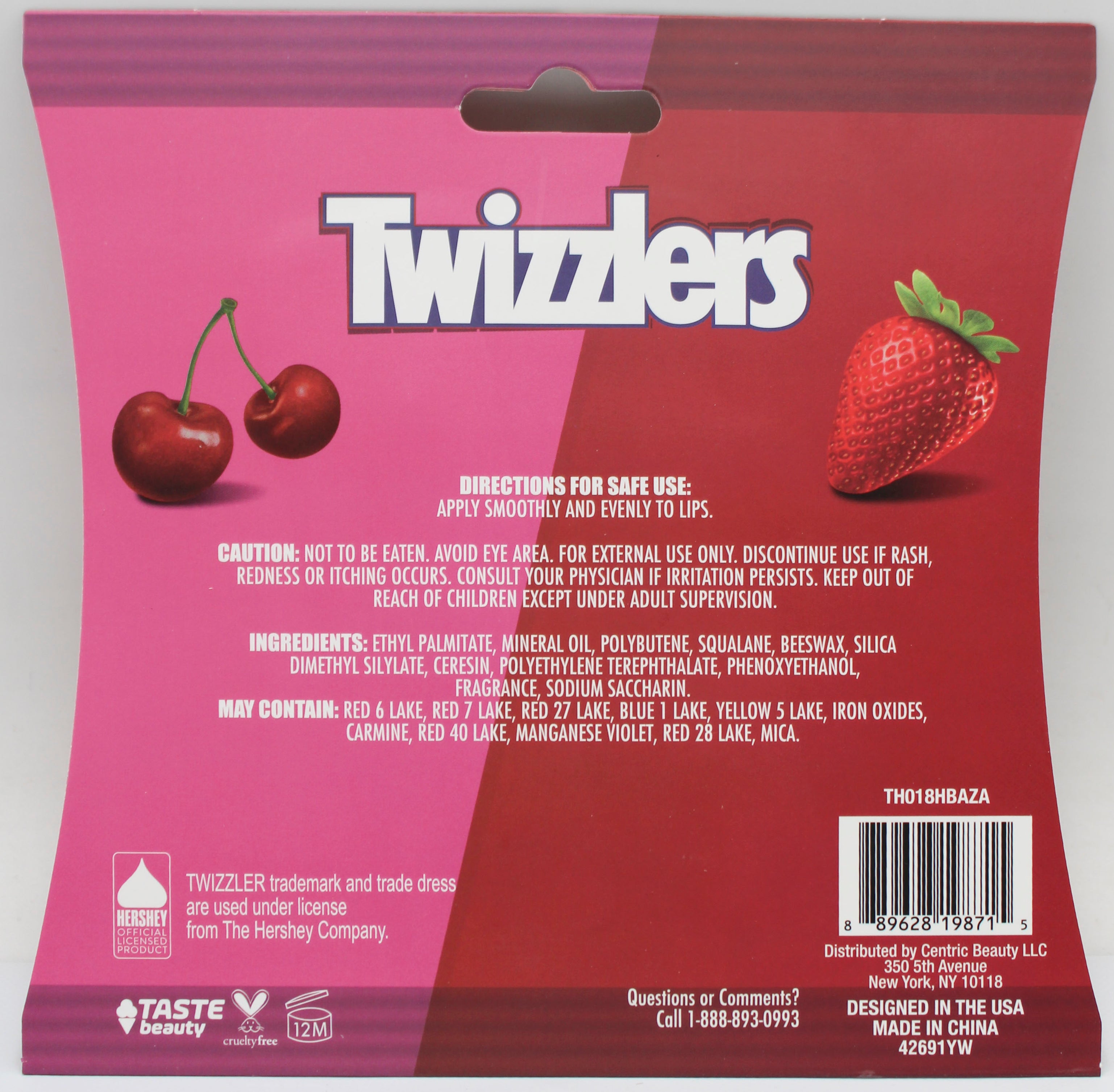 TWIZZLERS 2PK MOLDED LIP BALM SET NI