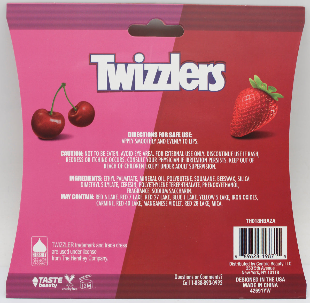 TWIZZLERS 2PK MOLDED LIP BALM SET NI