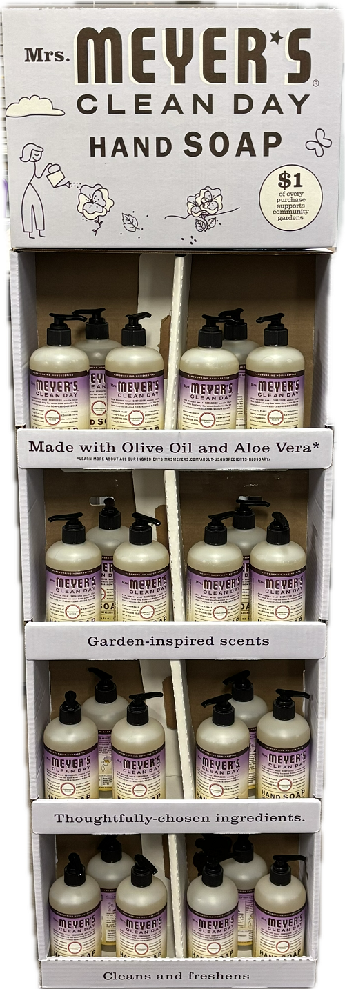 MRS MEYERS HAND SOAP DISPLAY