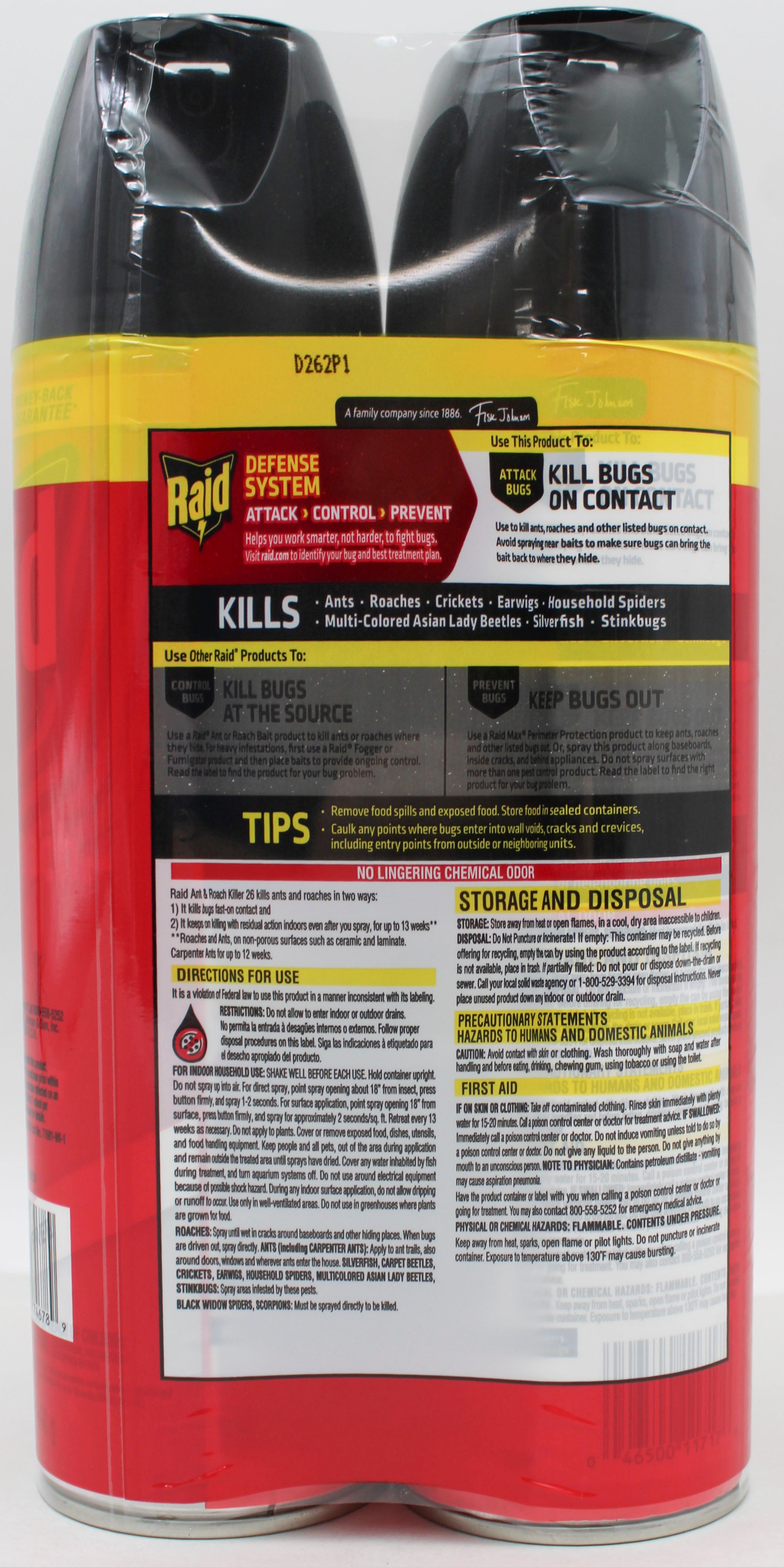 RAID ANT & ROACH FRAGRANCE FREE TWIN PACK 17.5oz