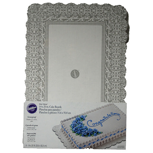 WILTON SHOW-N-SERVE CAKE BOARD 4CT 14X20in