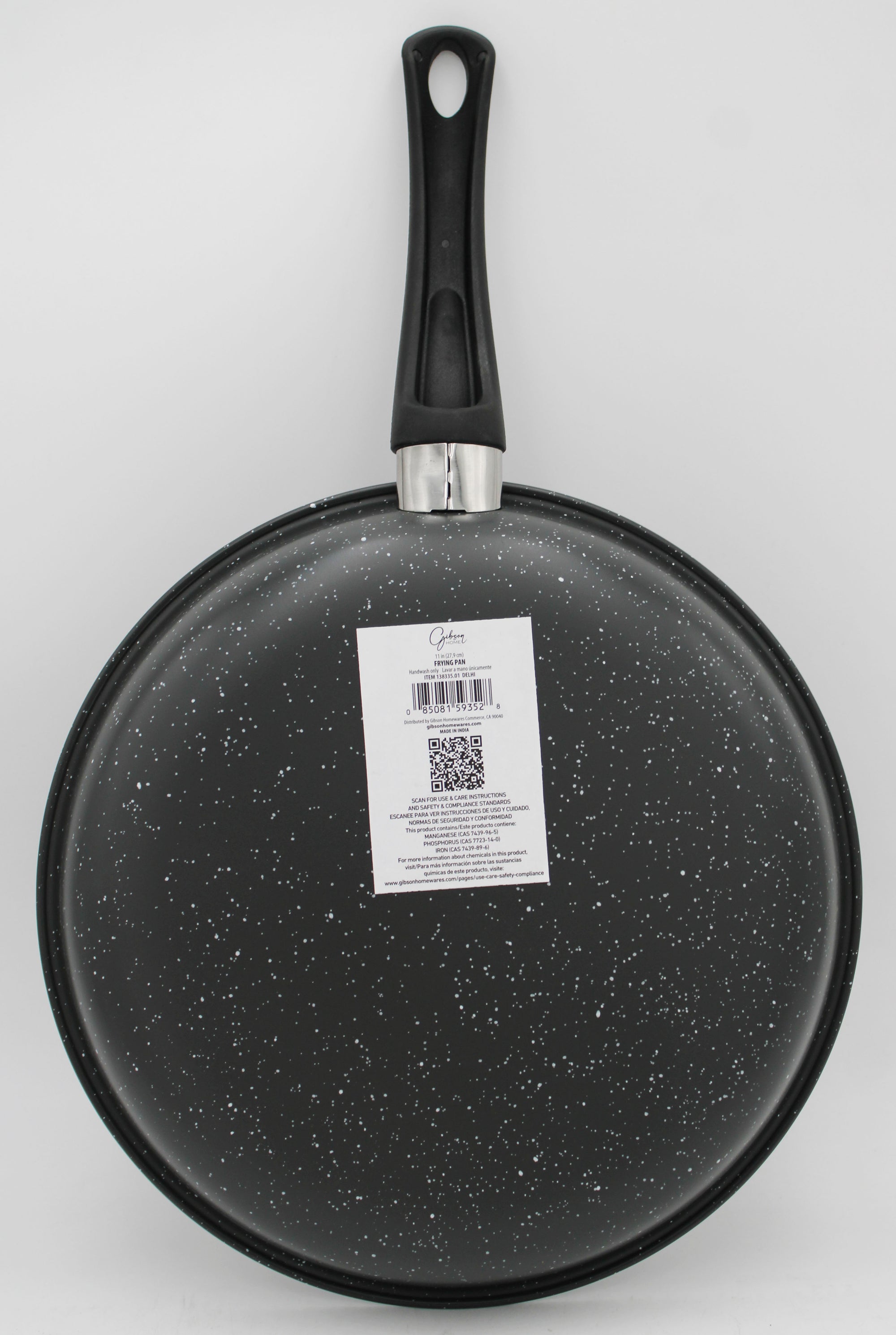 GIBSON HOME 11IN FRYING PAN - BLACK GRAY SPECKLE NI