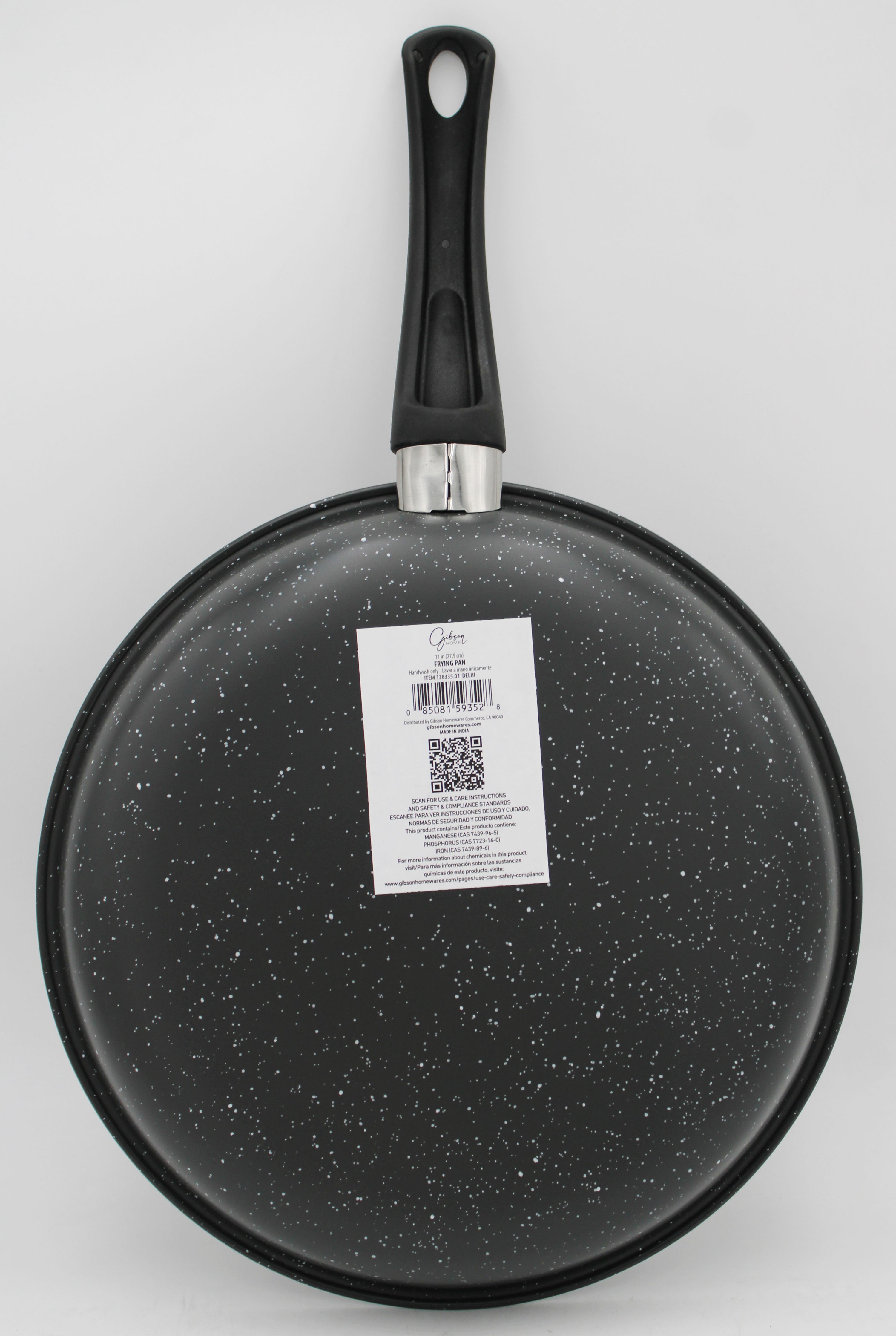 GIBSON HOME 11IN FRYING PAN - BLACK GRAY SPECKLE NI