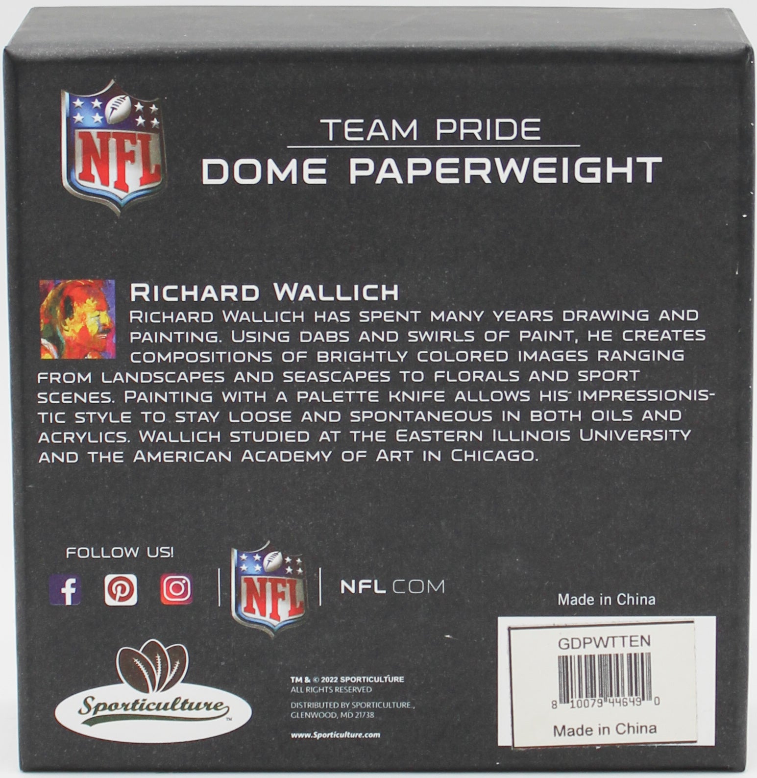 TENESSEE TITANS GLASS DOME PAPERWEIGHT 4"