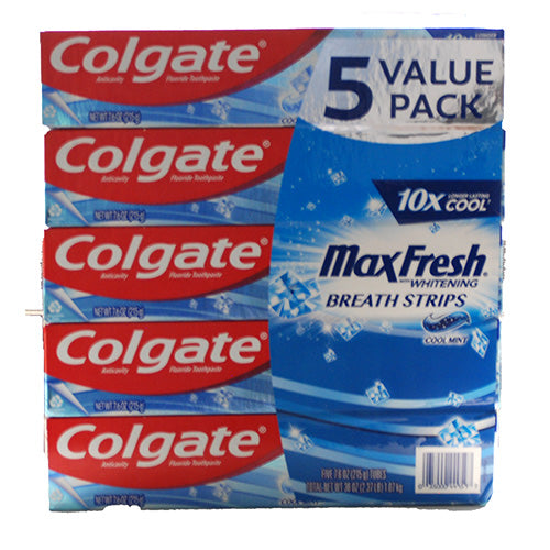 COLGATE MAX T/PASTE 7.6oz/5CT 384PC DSPLY(12/23)COOL MINT NI