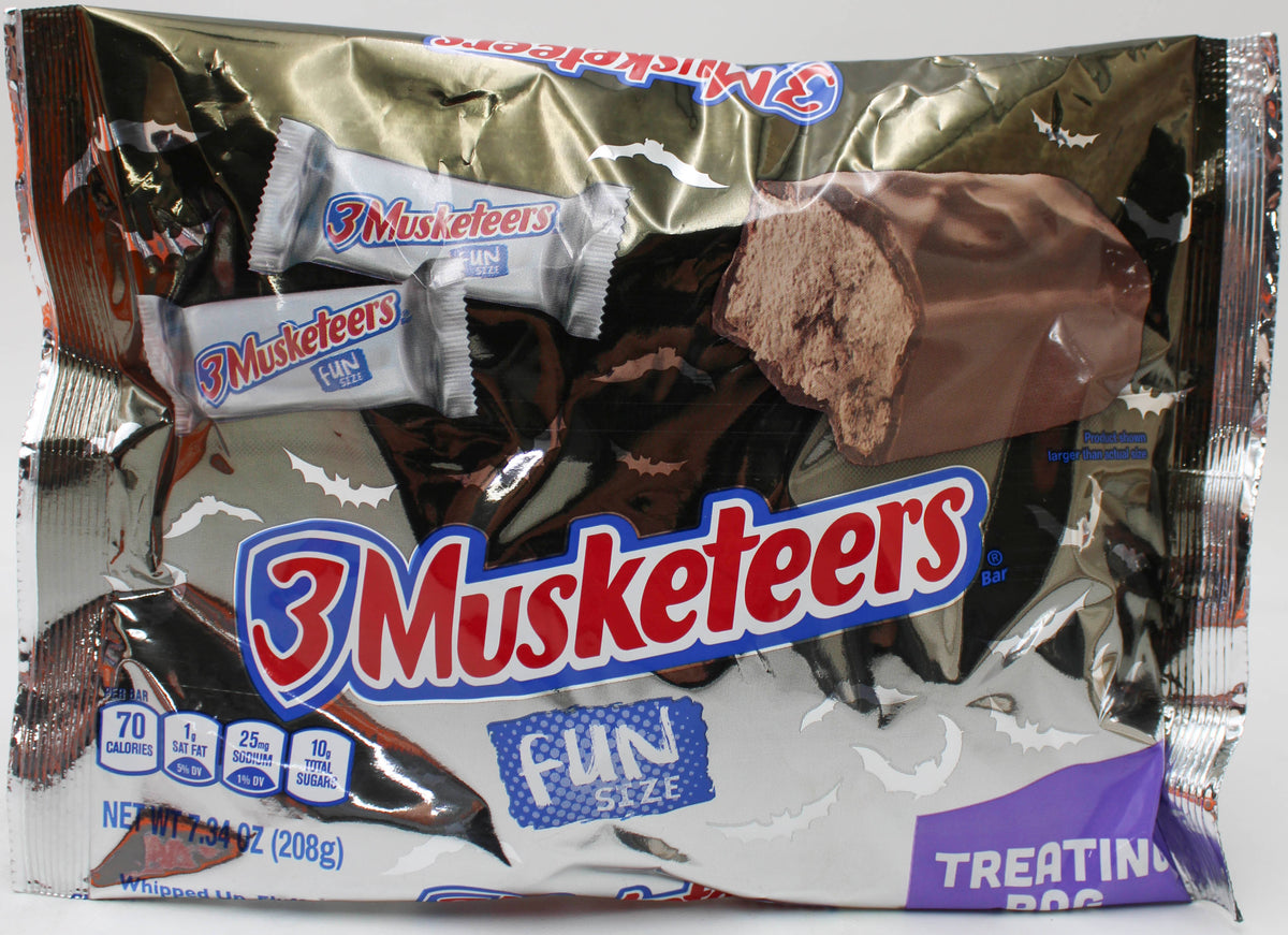 3 MUSKETEERS SPOOKY HALLOWEEN FUN SIZE CANDY 7.34oz BB 8/27