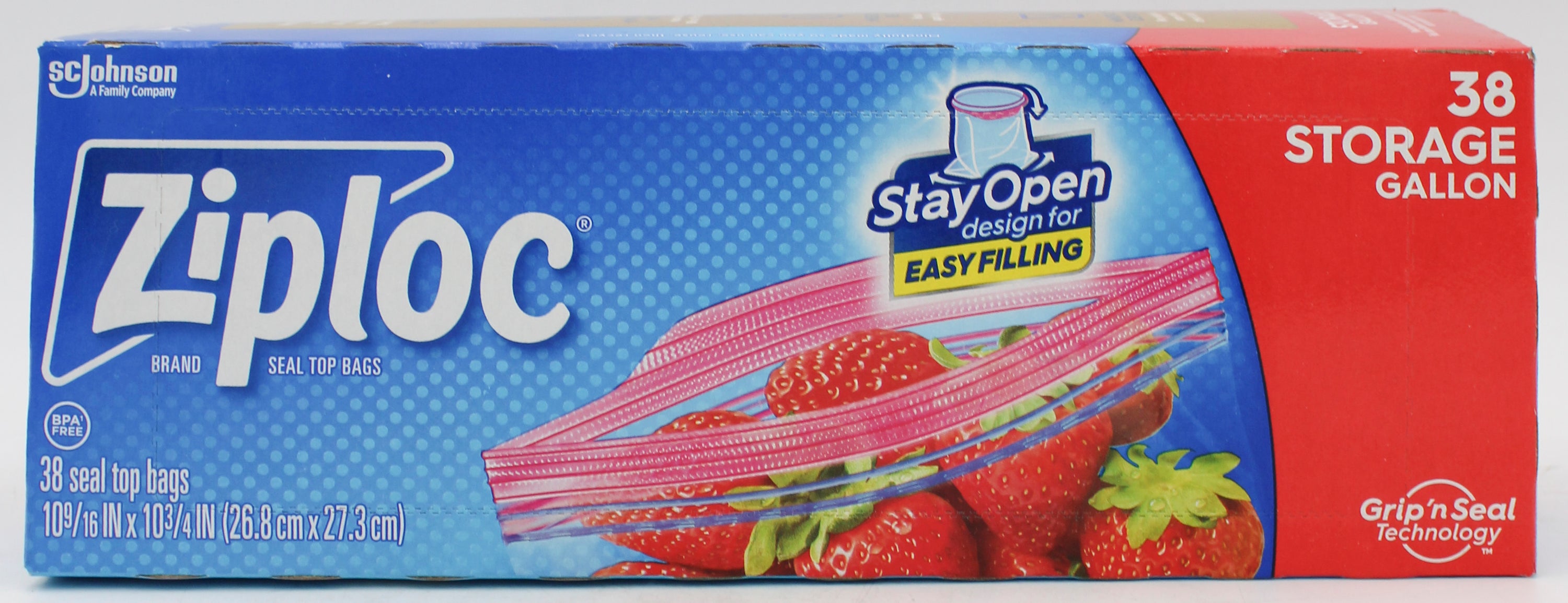 SP ZIPLOC BAG STORAGE 38CT GALLON SIZE