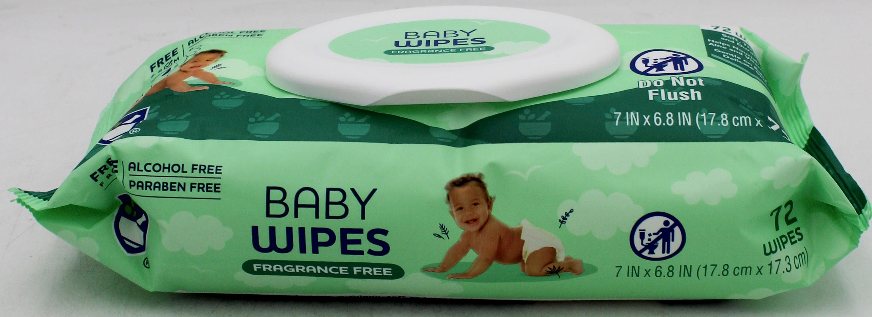 RITE AID BABY WIPES FRAGRANCE FREE 72CT EXP 4/2027