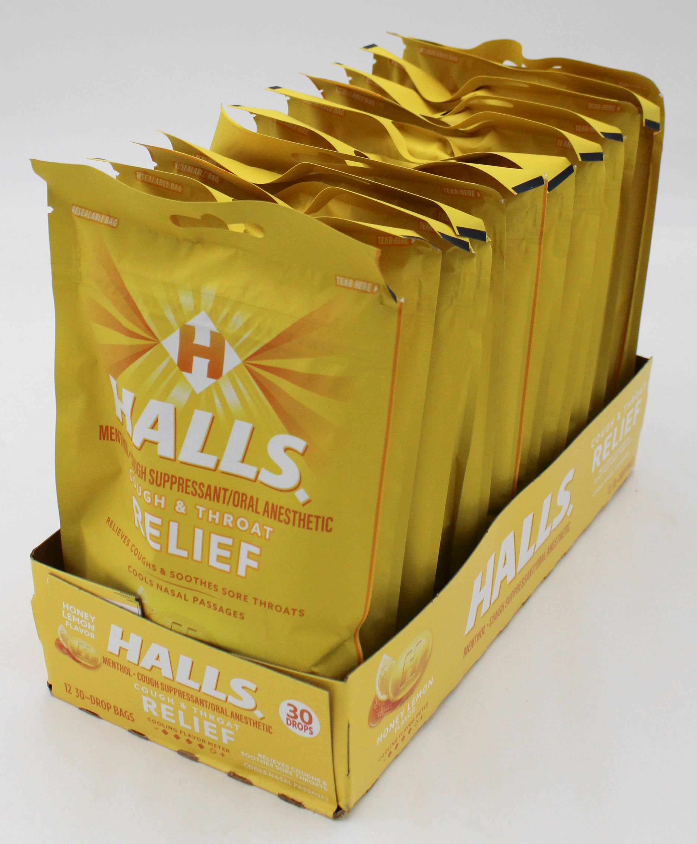HALLS HONEY LEMON 30 PC BB 1/3/27