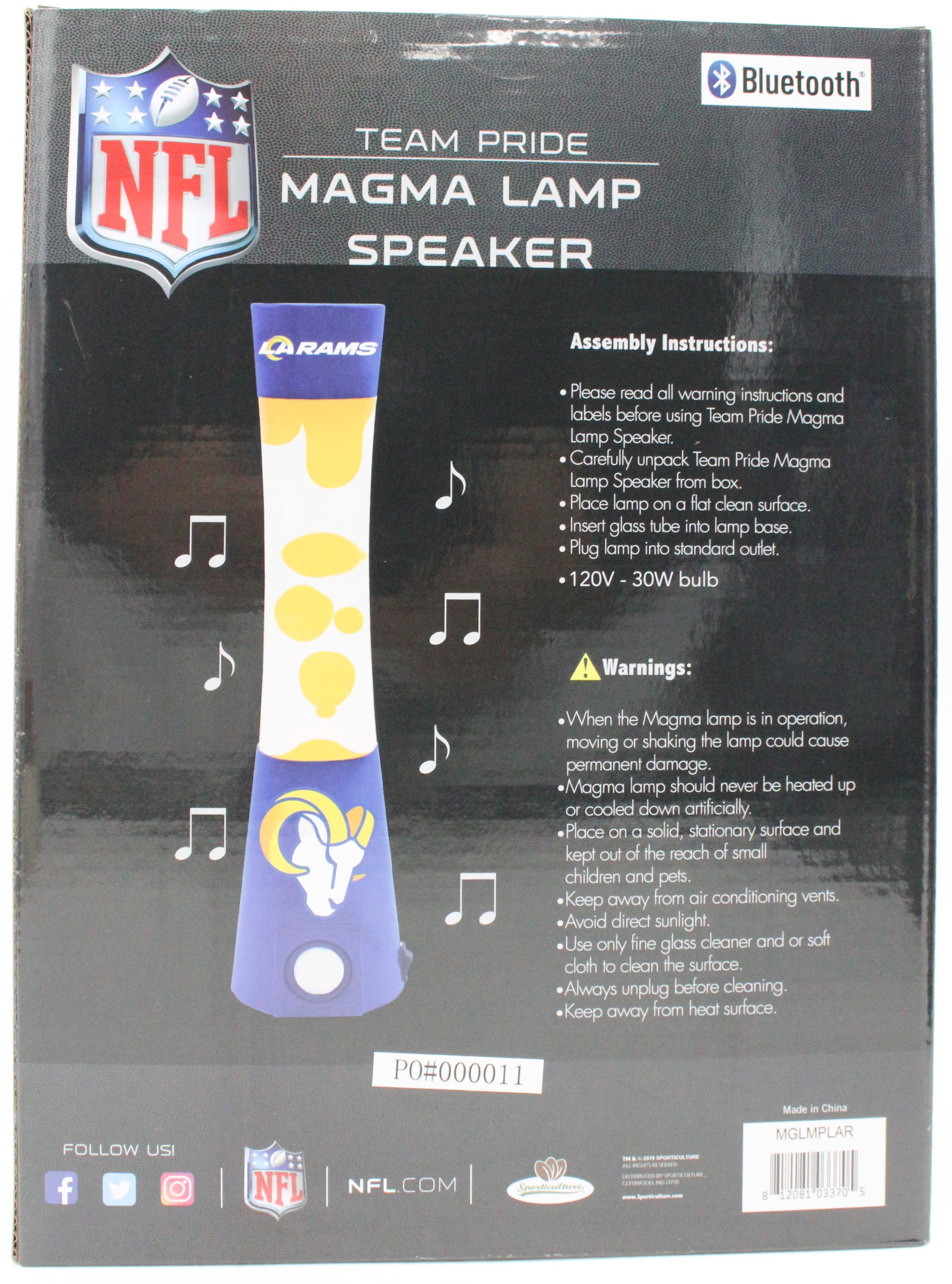 NFL LOS ANGELES RAMS LAVA LAMP SPEAKER 16.5"