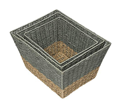 S/3 Square Seagrass Baskets