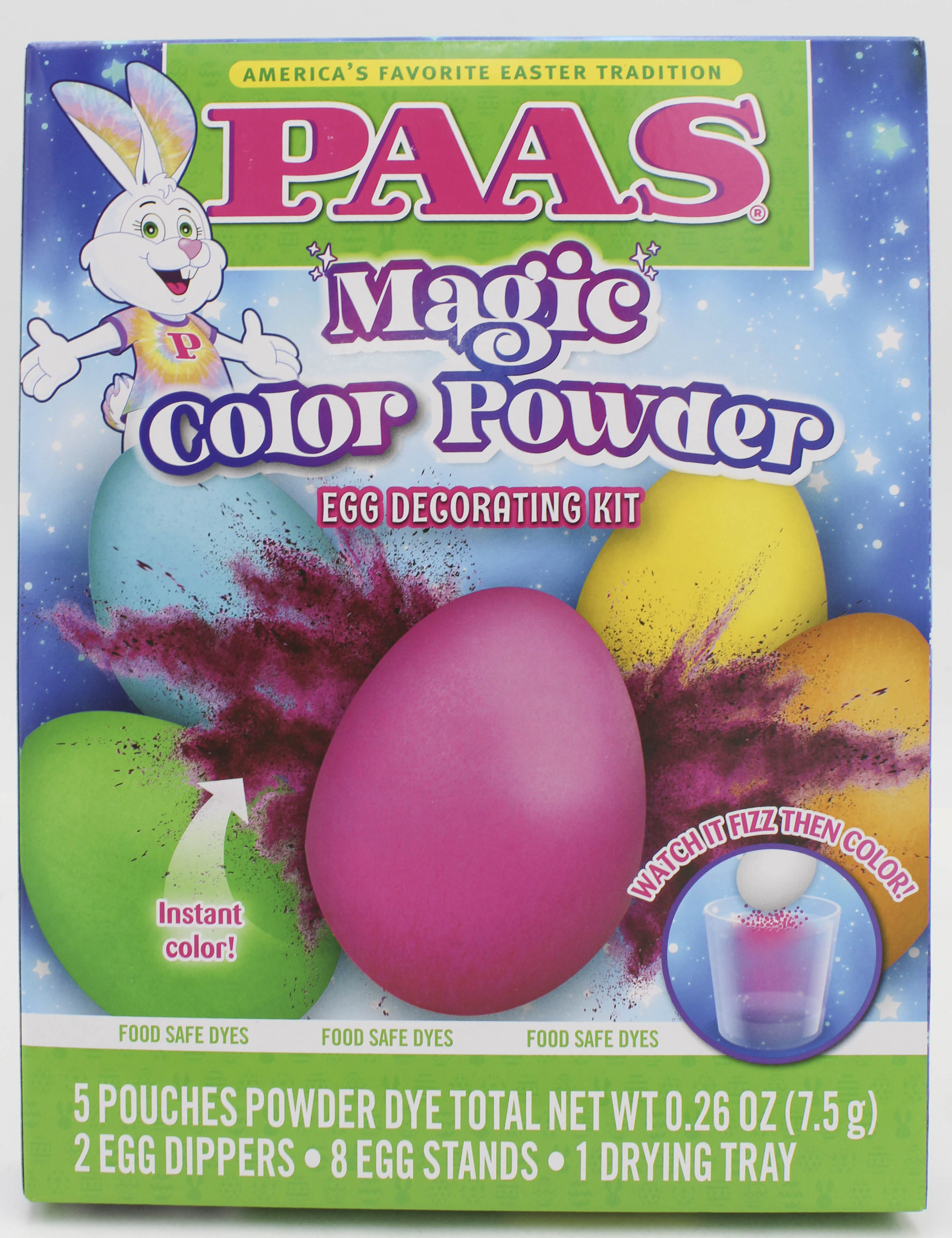PAAS MAGIC COLOR POWDER EGG DECORATING KIT SHELF TRAY