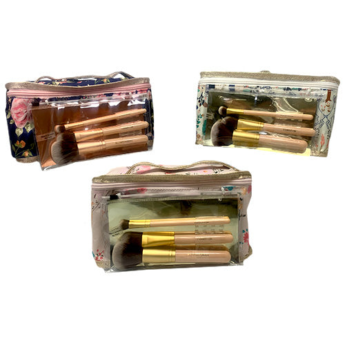 TRAIN CASE/BRUSH SET 5CT-ASST/NI