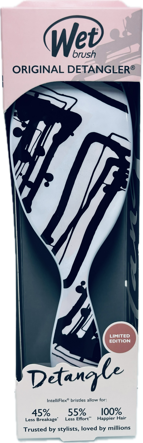 WET BRUSH OG'L ORIGINAL DETANGLER-WATERCOLOR MOTIF-PINK LINES LIMITED EDITION