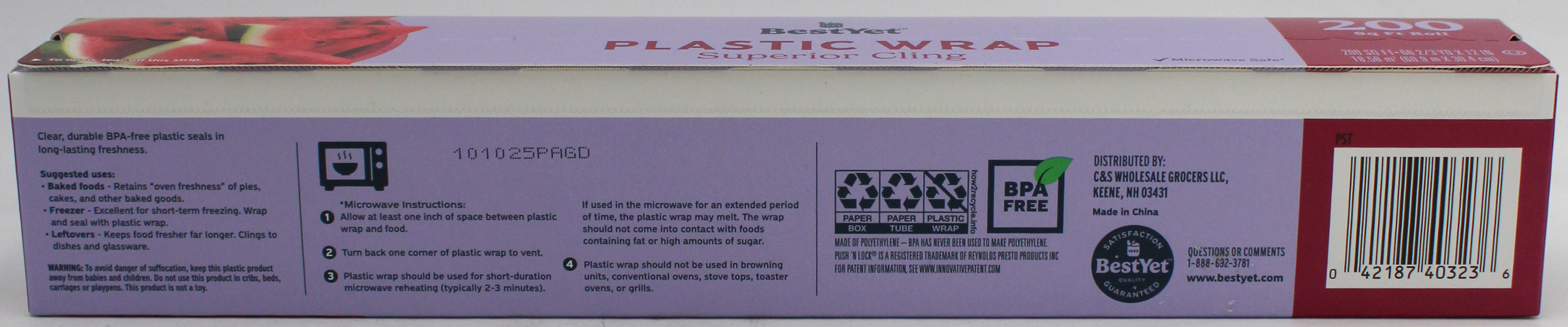 BEST YET 200SQ FT PLASTIC WRAP NI