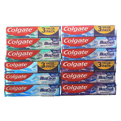 COLGATE TPASTE 6oz/3CT ASST DISPLAY 20PCS EXP 3/23 NI